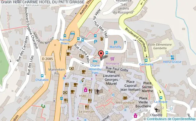 plan Charme Hotel Du Patti GRASSE