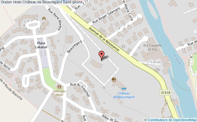 plan Hotel Château De Beauregard Saint-girons