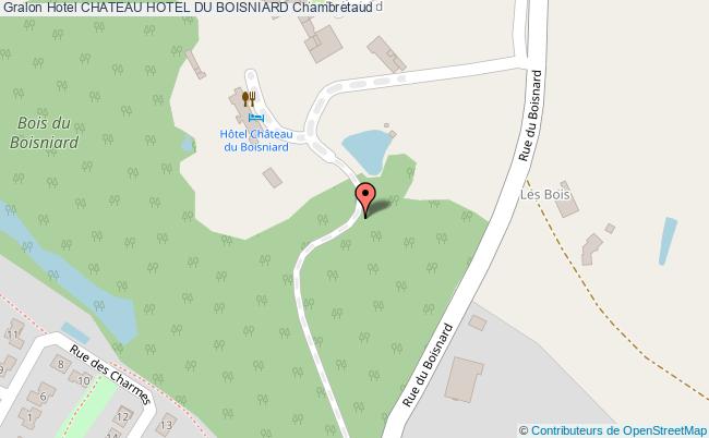 plan Chateau Hotel Du Boisniard Chambretaud