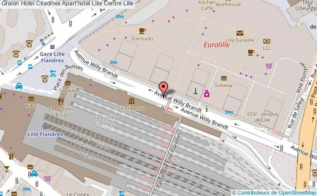 plan Citadines Apart'hotel Lille Centre Lille