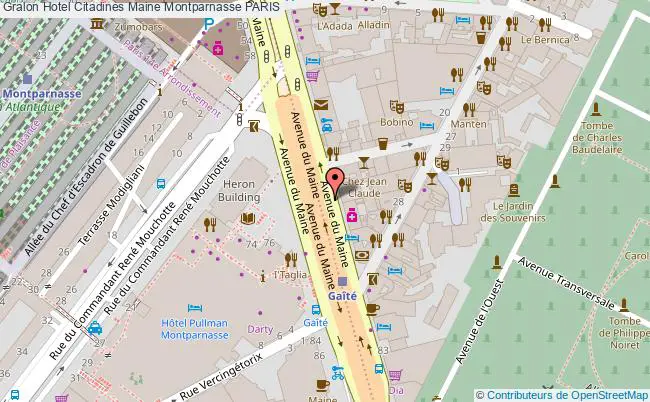 plan Résidence Citadines Maine Montparnasse PARIS