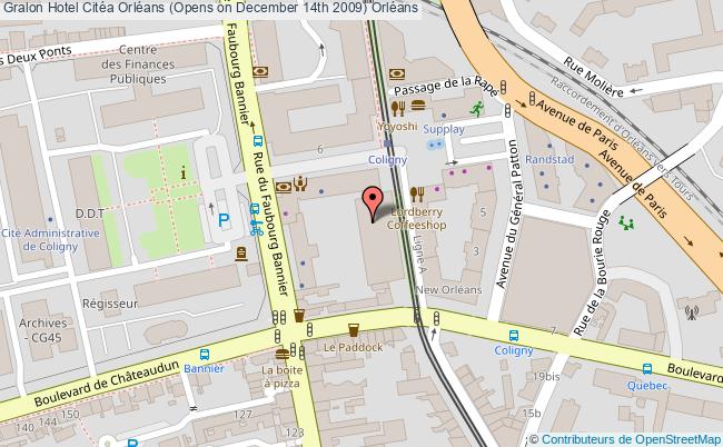 plan Hotel Citéa Orléans (opens On December 14th 2009) Orléans