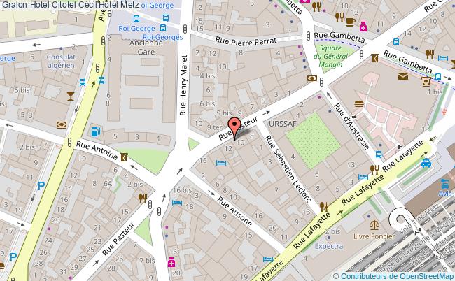 plan Citotel Cécil'hôtel Metz