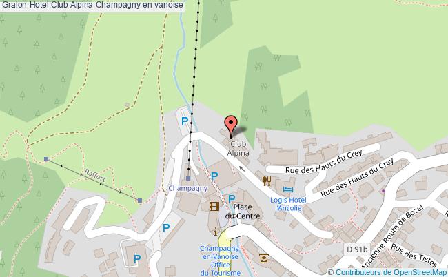 plan Hotel Club Alpina Champagny en vanoise