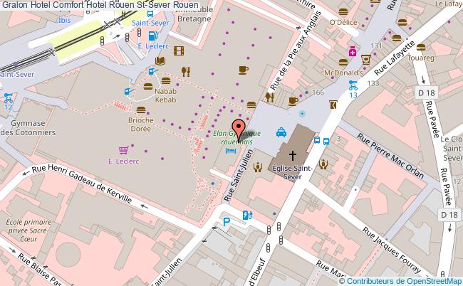 plan Comfort Hotel Rouen St-sever Rouen