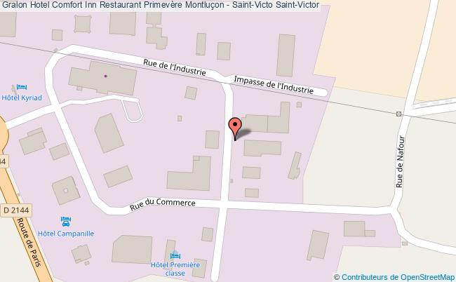 plan Hotel Comfort Inn Restaurant Primevère Montluçon - Saint-victo Saint-Victor