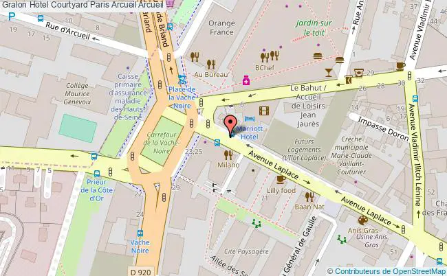 plan Hotel Courtyard Paris Arcueil Arcueil