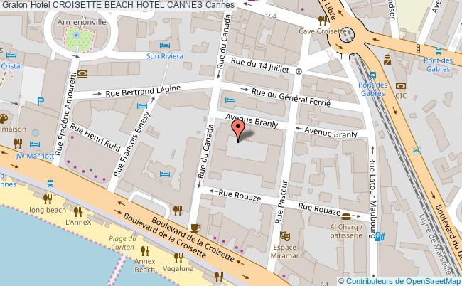 plan Croisette Beach Hotel Cannes Cannes