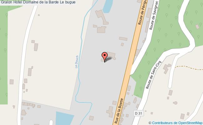 plan Hotel Domaine De La Barde Le bugue