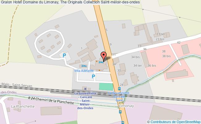plan Hotel Domaine Du Limonay, The Originals Collection Saint-méloir-des-ondes