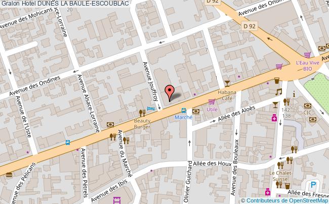 plan Hotel Dunes LA BAULE-ESCOUBLAC