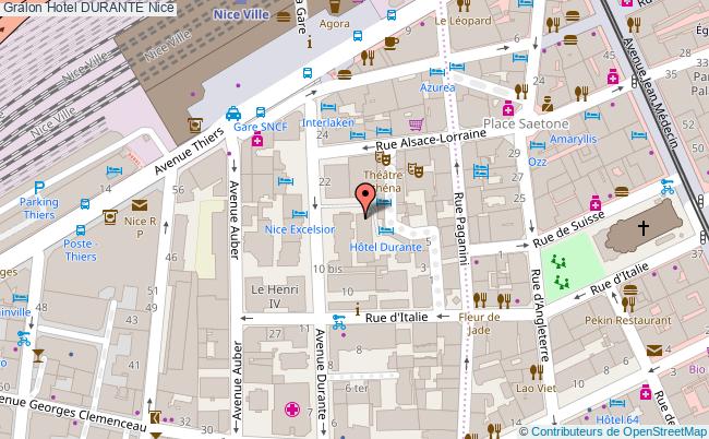 plan Hotel Durante Nice