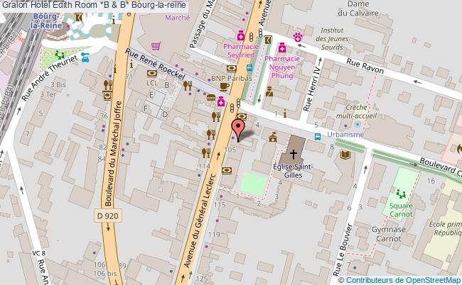 plan Hotel Edith Room *b & B* Bourg-la-reine