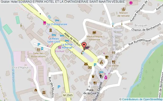 plan Edward's Park Hotel Et La Chataigneraie SAINT-MARTIN-VESUBIE
