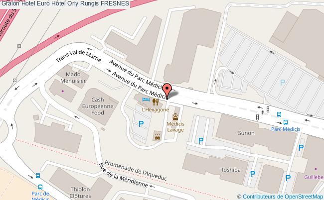 plan Euro Hôtel Orly Rungis FRESNES