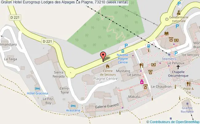 plan Hotel Eurogroup Lodges Des Alpages La Plagne, 73210 (week rental)