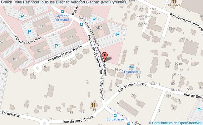 plan Fasthotel Toulouse Blagnac Aeroport Blagnac (Midi Pyrennes)