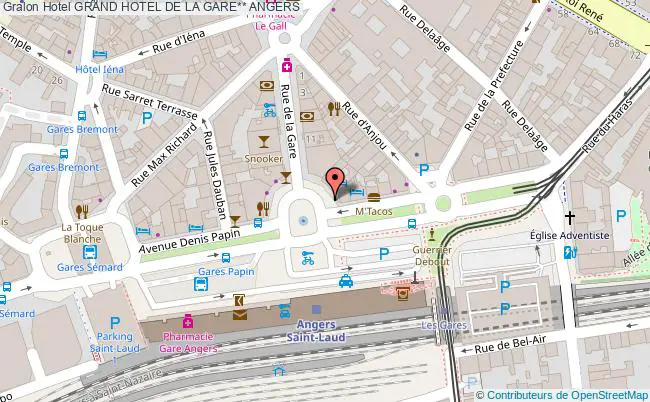 plan Grand Hotel De La Gare** ANGERS
