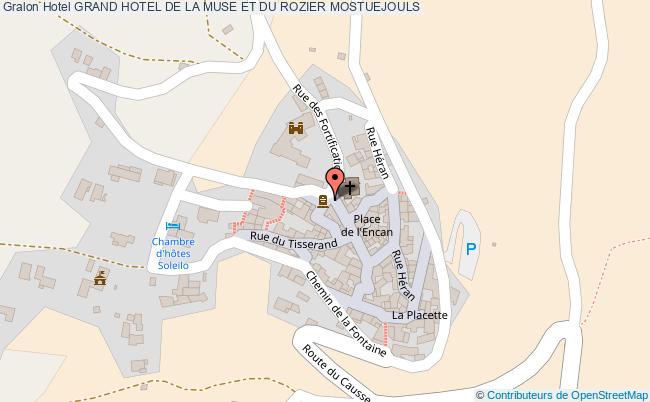 plan Grand Hotel De La Muse Et Du Rozier MOSTUEJOULS