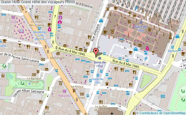 plan Grand Hôtel Des Voyageurs PARIS