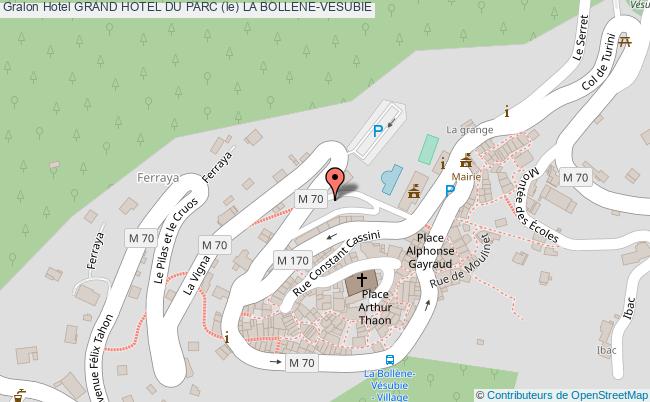 plan Le Grand Hotel Du Parc LA BOLLENE-VESUBIE
