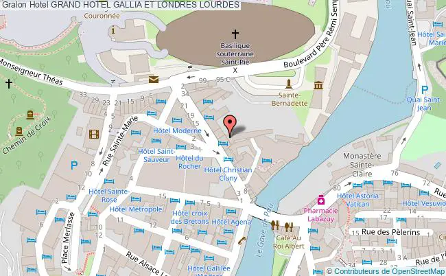 plan Grand Hotel Gallia Et Londres LOURDES