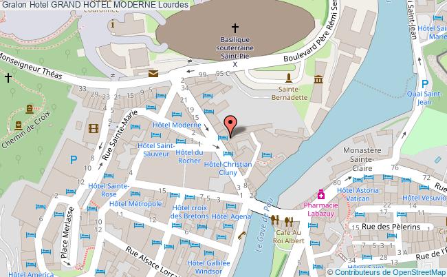 plan Grand Hotel Moderne Lourdes