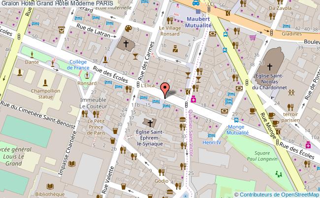 plan Grand Hôtel Moderne PARIS