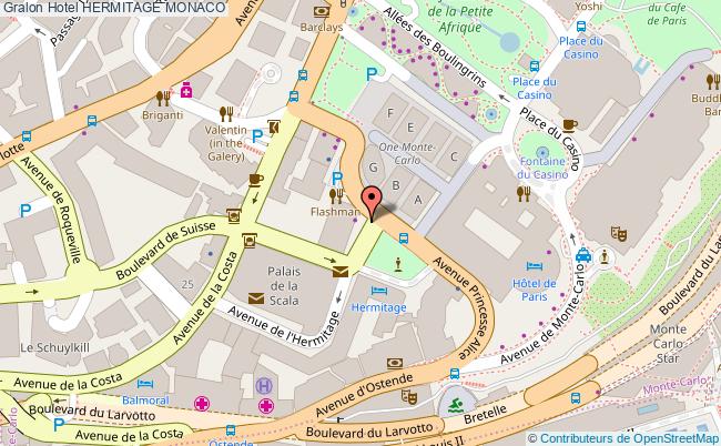 plan Hotel Hermitage MONACO