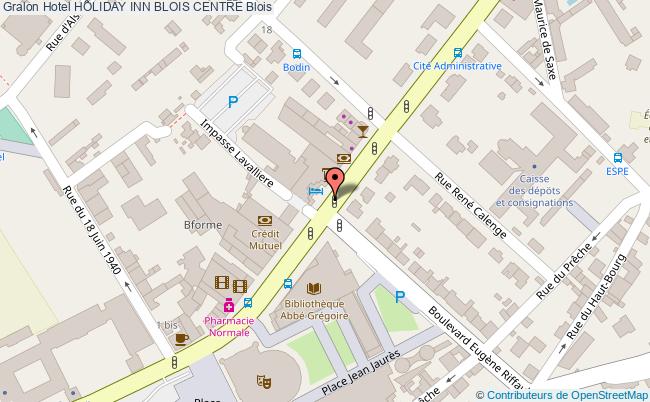 plan Hotel Holiday Inn Blois Centre Blois