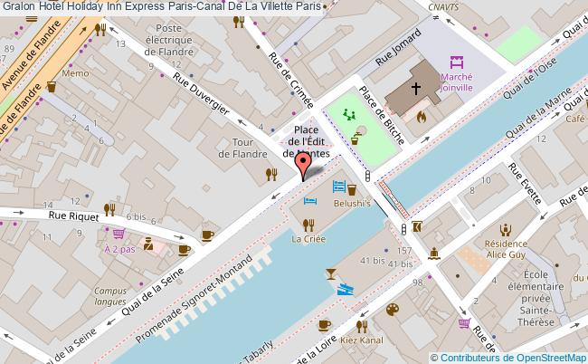 plan Hotel Holiday Inn Express Paris-canal De La Villette Paris
