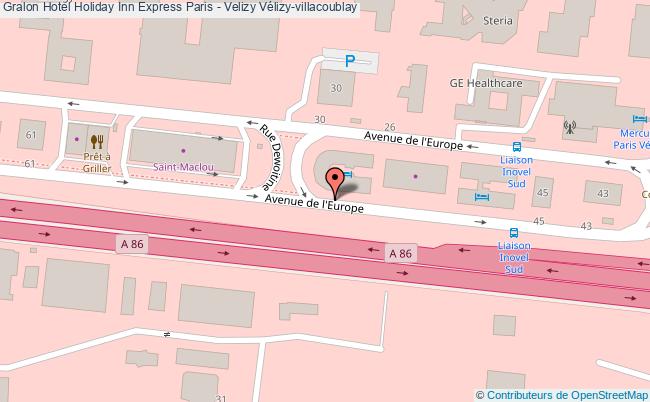 plan Hotel Holiday Inn Express Paris - Velizy Vélizy-villacoublay