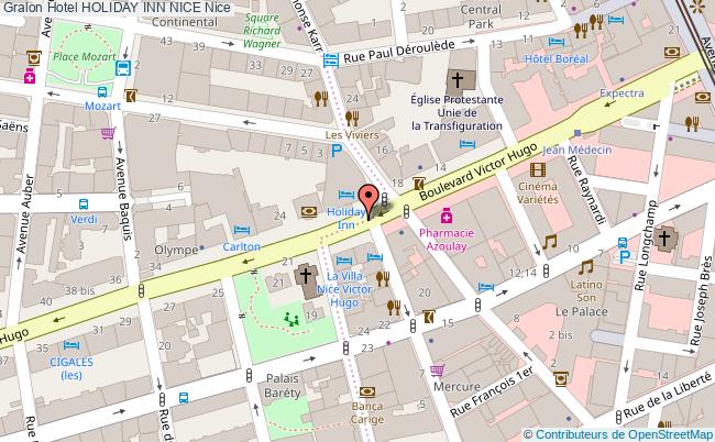 plan Hotel Holiday Inn Nice Nice