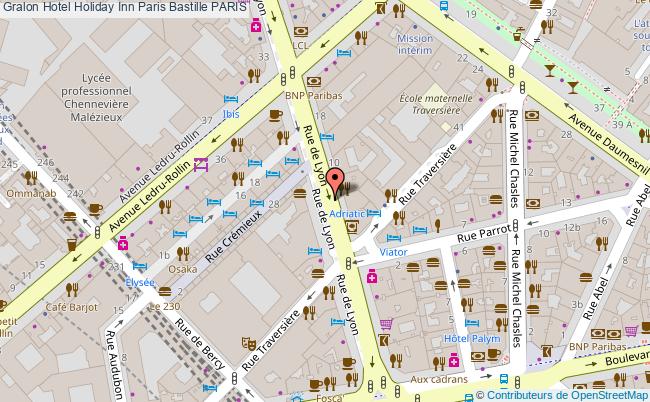 plan Hotel Holiday Inn Paris Bastille PARIS