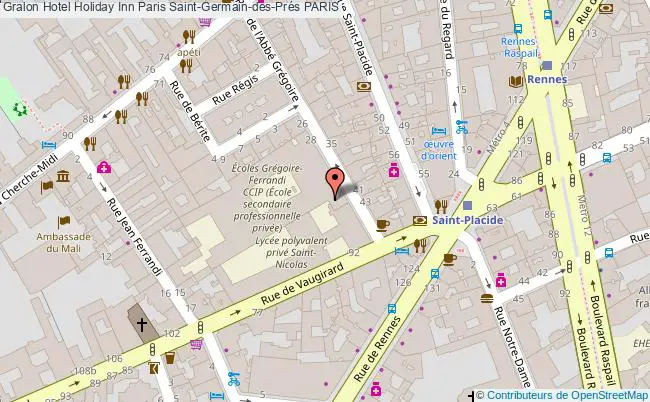 plan Hotel Holiday Inn Paris Saint-germain-des-prés PARIS
