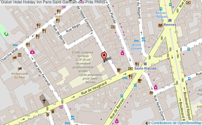 plan Hotel Holiday Inn Paris Saint-germain-des-prés PARIS