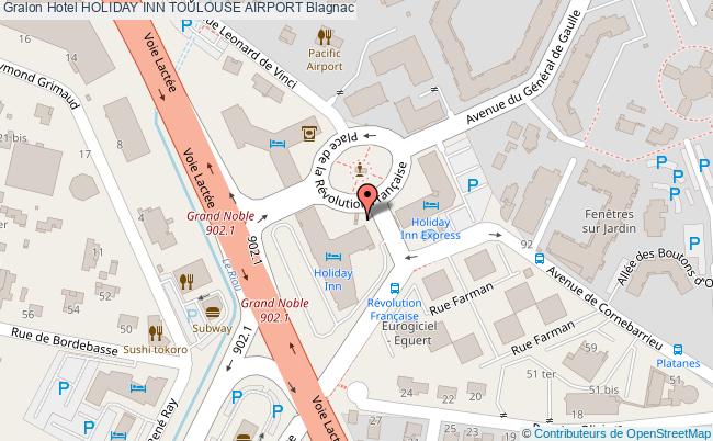 plan Hotel Holiday Inn Toulouse Airport Blagnac