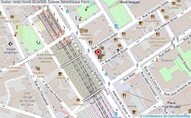 plan Hotel Home Business Grande Bibliothèque Paris