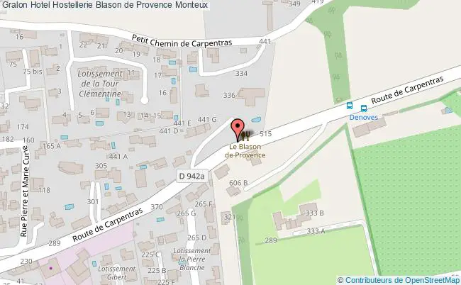plan Hotel Hostellerie Blason De Provence Monteux