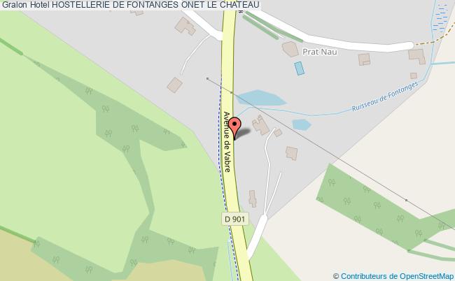 plan Hotel Hostellerie De Fontanges ONET LE CHATEAU