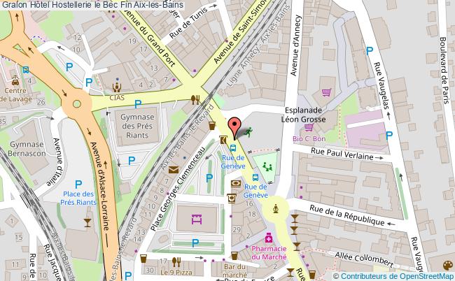 plan Hotel Hostellerie Le Bec Fin Aix-les-Bains