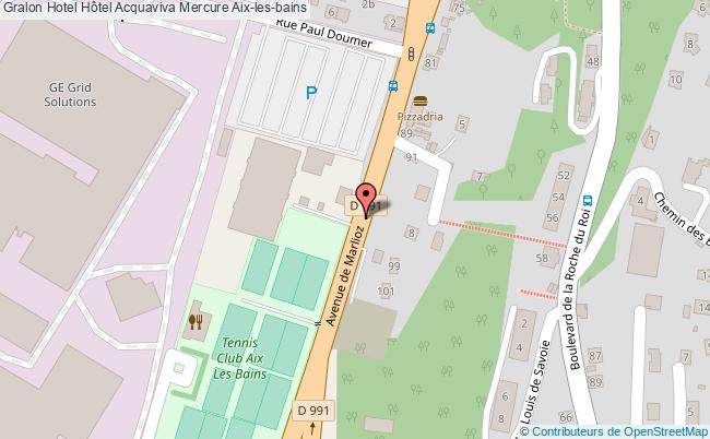 plan Hôtel Acquaviva Mercure Aix-les-bains