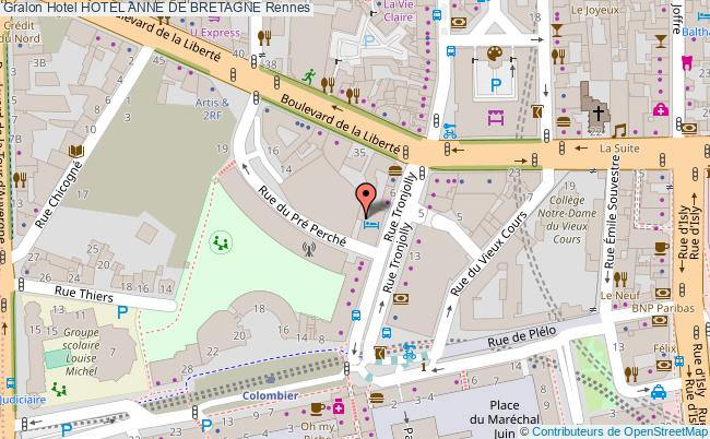plan Hotel Anne De Bretagne Rennes