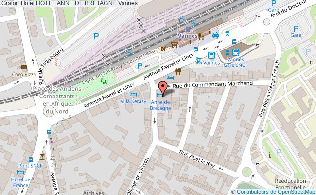 plan Hotel Anne De Bretagne Vannes