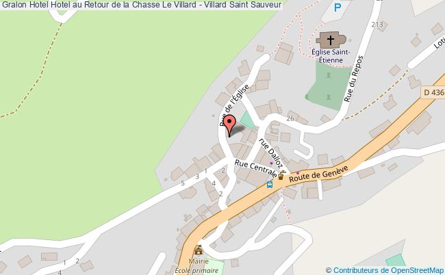 plan Hotel Au Retour De La Chasse Le Villard - Villard Saint Sauveur