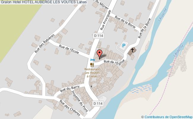 plan Hotel Auberge Les Voutes Lanas
