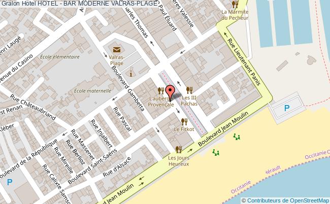 plan Hotel - Bar Moderne VALRAS-PLAGE
