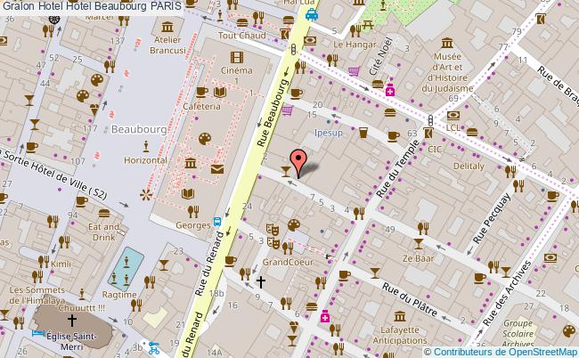 plan Hôtel Beaubourg PARIS