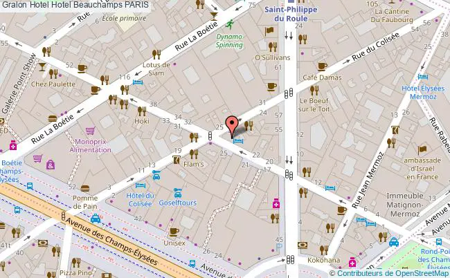 plan Hotel Beauchamps PARIS