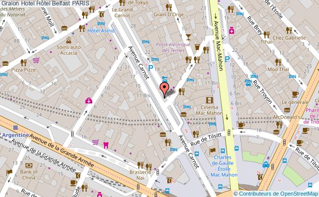 plan Hôtel Belfast PARIS